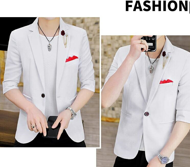 高品質 メンズスーツ スタイリッシュスーツ カッコイイ ビジネス 紳士服 リクルート 結婚式 二次会 一つボタンスーツ 7分袖ジャケット テーラードジャケット 入学式 卒業式 送料無料 冠婚葬祭 カジュアルスーツ 4色 M~3XL 夏 薄手