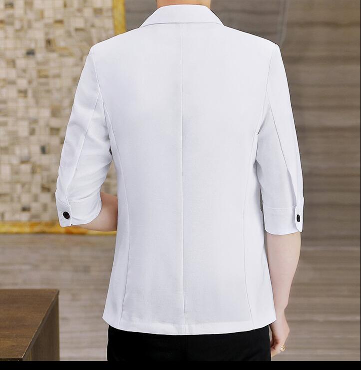 高品質 メンズスーツ スタイリッシュスーツ カッコイイ ビジネス 紳士服 リクルート 結婚式 二次会 一つボタンスーツ 7分袖ジャケット テーラードジャケット 入学式 卒業式 送料無料 冠婚葬祭 カジュアルスーツ 4色 M~3XL 夏 薄手