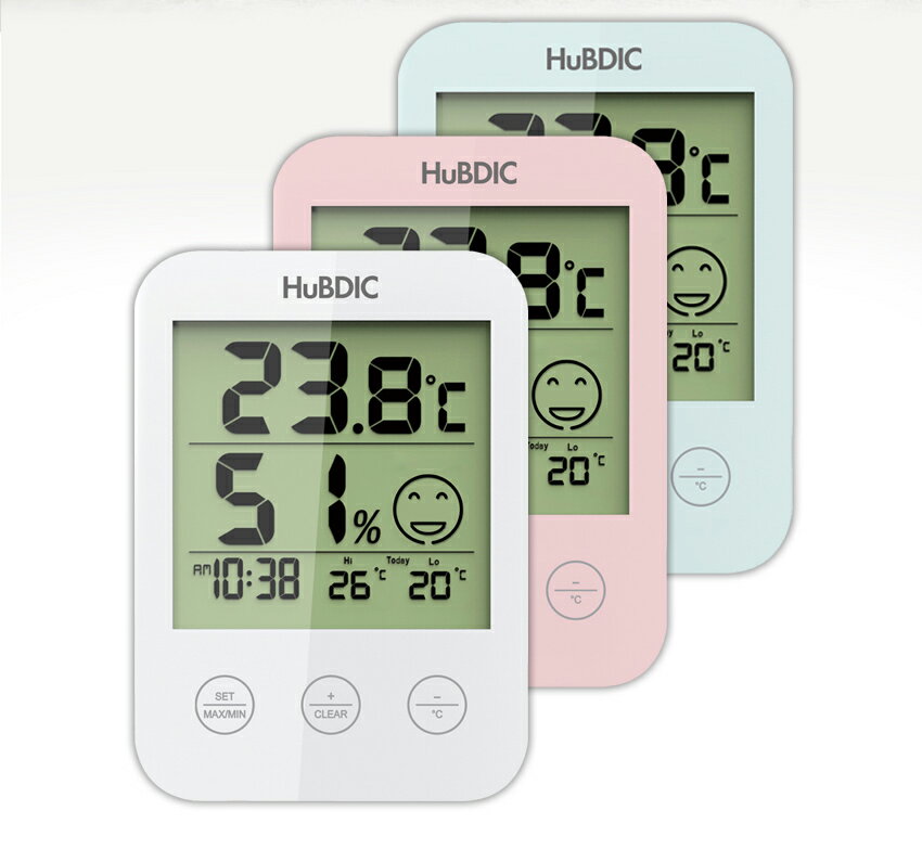 室内の温度 特価 湿度 時刻を大型画面で見やすく表示するデジタル温湿度計 温度 時間 顏マーク 温湿度計 置き型 壁掛け 赤ちゃん 子供部屋 リビング 大画面 熱中症 インフルエンザ予防 卓上 Ht 3 温室 快適レベル表示 5段階 高精度 Hubdic