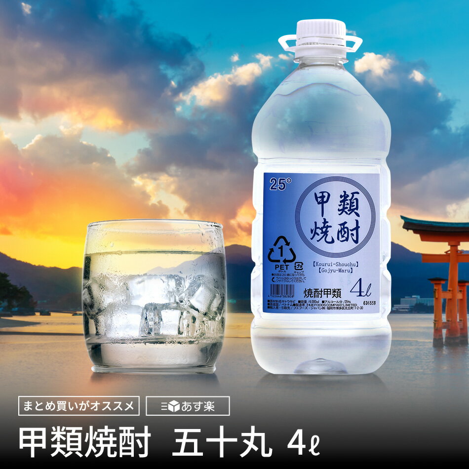 【ランキング1位獲得】 激安 焼酎 4L 甲類焼酎 【お買い