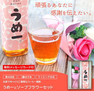 ＜失敗しないギフト＞梅酒 ギフト 花 お酒 ホワイトデー 母の日 ソープフラワー プレゼント 誕生日 プチギフト 送料無料 お洒落 かわいい ボトル シャボンフラワー ブーケ 花束 お母さん 贈り物 お礼 人気 女性 家飲み 宅飲み 贈答 ホワイトデー