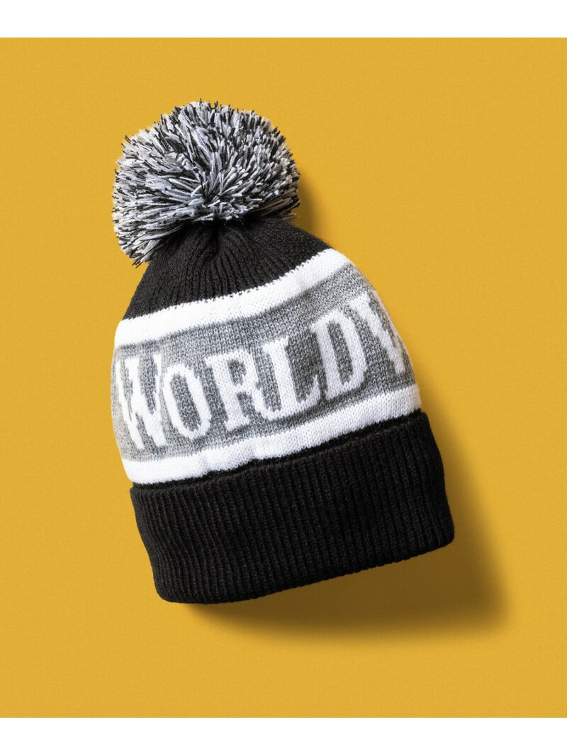 HUF WORLDWIDE POMPOM BEANIE/ HUF ハフ ビーニー ニット帽 HUF ハフ 帽子 ニット帽・ビーニー ブラック ネイビー【送料無料】[Rakuten Fashion]