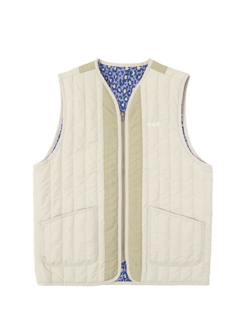CHEATA REVERSIBLE LINER VEST HUF ハフ トップス ベスト・ジレ ベージュ ネイビー【送料無料】[Rakuten Fashion]のサムネイル
