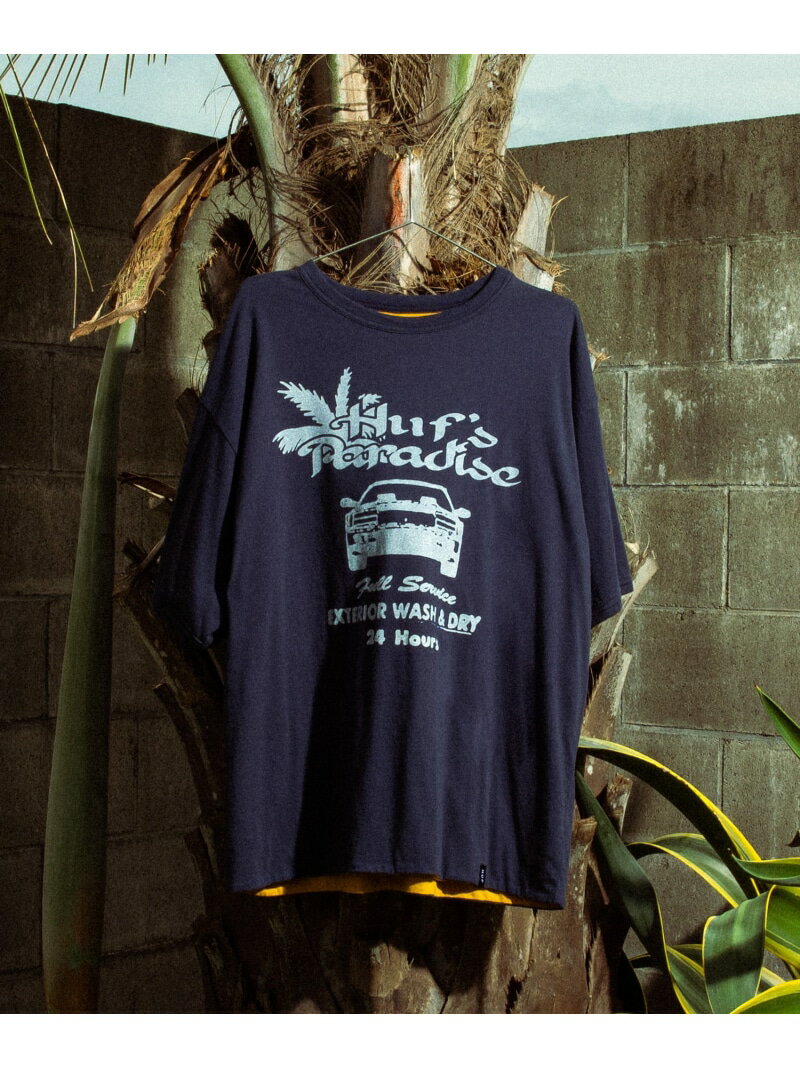 FULL SERVICE REVERSIBLE RINGER TEE / HUF ハフ リンガーTシャツ 半袖 HUF ハフ トップス カットソー・Tシャツ ブルー グレー【送料無料】[Rakuten Fashion]のサムネイル