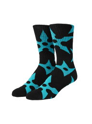 SHURIKEN CREW SOCK HUF ハフ ソックス 靴下 HUF ハフ 靴下・レッグウェア 靴下 ブラック[Rakuten Fashion]