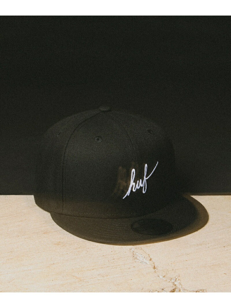 CLASSIC SCRIPT NEW ERA HAT HUF ハフ 帽子 キャップ ブラック ネイビー ホワイト【送料無料】 Rakuten Fashion