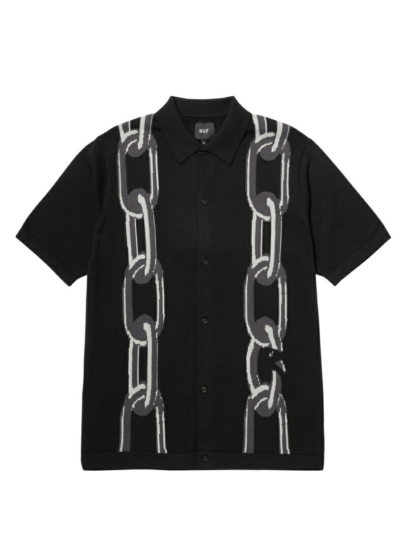 LINKED S/S KNIT SWEATER HUF ハフ トップス ニット ブラック グリーン【送料無料】[Rakuten Fashion]のサムネイル