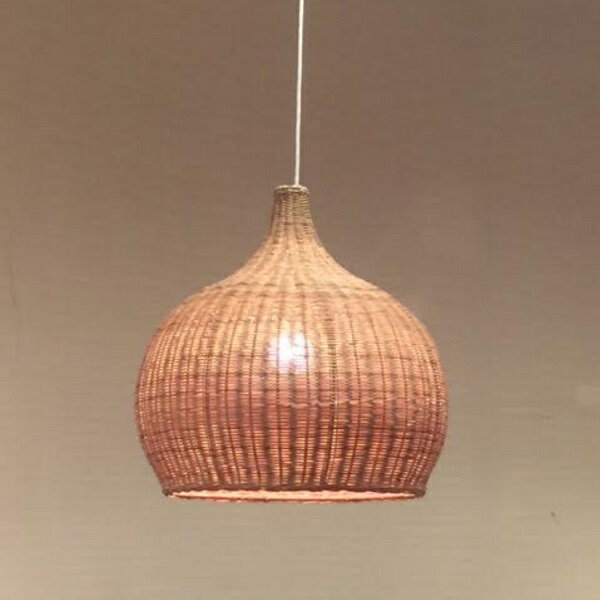 DOME ラタンペンダント照明 M ペンダントライト ラタンランフ゜ 店舗用 業務用 天井照明 籐ランプ アジアン リゾート ヴィラ ランプシェード ペンダントライト 照明 口金E26 大型照明 照明器具 シーリングライト 吊り下げ リビング ダイニング 寝室