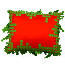 SALE 50%off!! HUGオリジナル フェルトクッション 長方形 レッド グリーン インテリアファブリック クッション その他