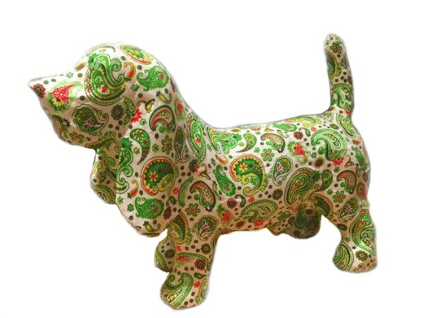 BALI Dog バリドッグ グリーン／ペイズリー柄 インテリア・寝具・収納 インテリア小物・置物・動物