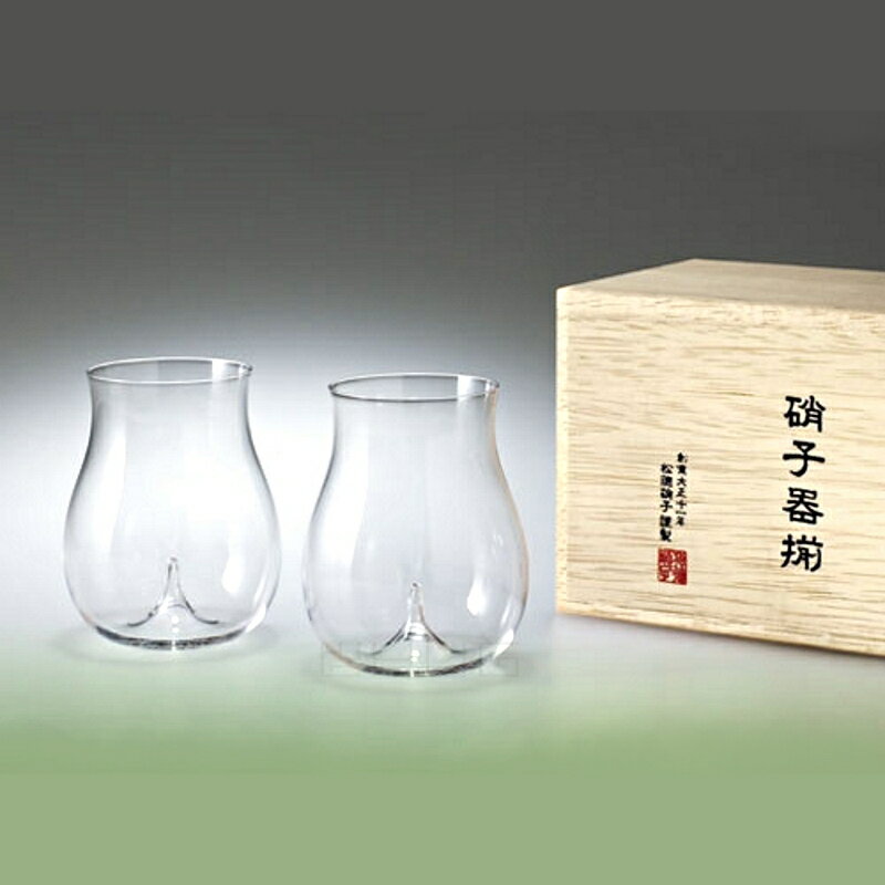 松徳硝子 酒器 【松徳硝子 うすはり】大吟醸 2個セット うすはりグラス グラス 日本酒 冷酒 酒器 セット 薄い 家飲み グッズ おしゃれ ギフト プレゼント 結婚祝い 引き出物 お祝い 内祝い 木箱入り