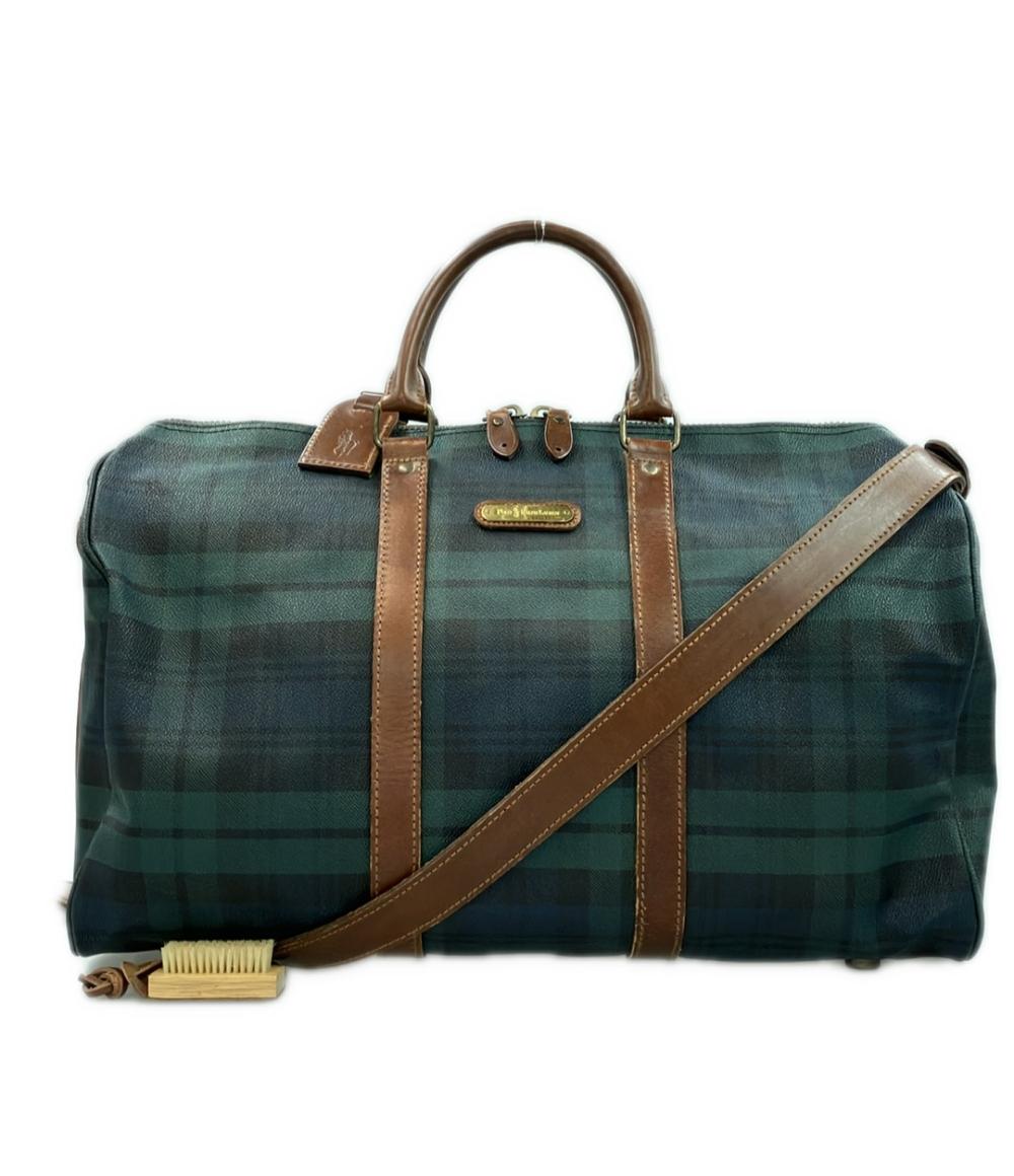 【中古】 ポロ・ラルフローレン チェック柄ボストンバッグ ユニセックス POLO RALPH LAURENのサムネイル