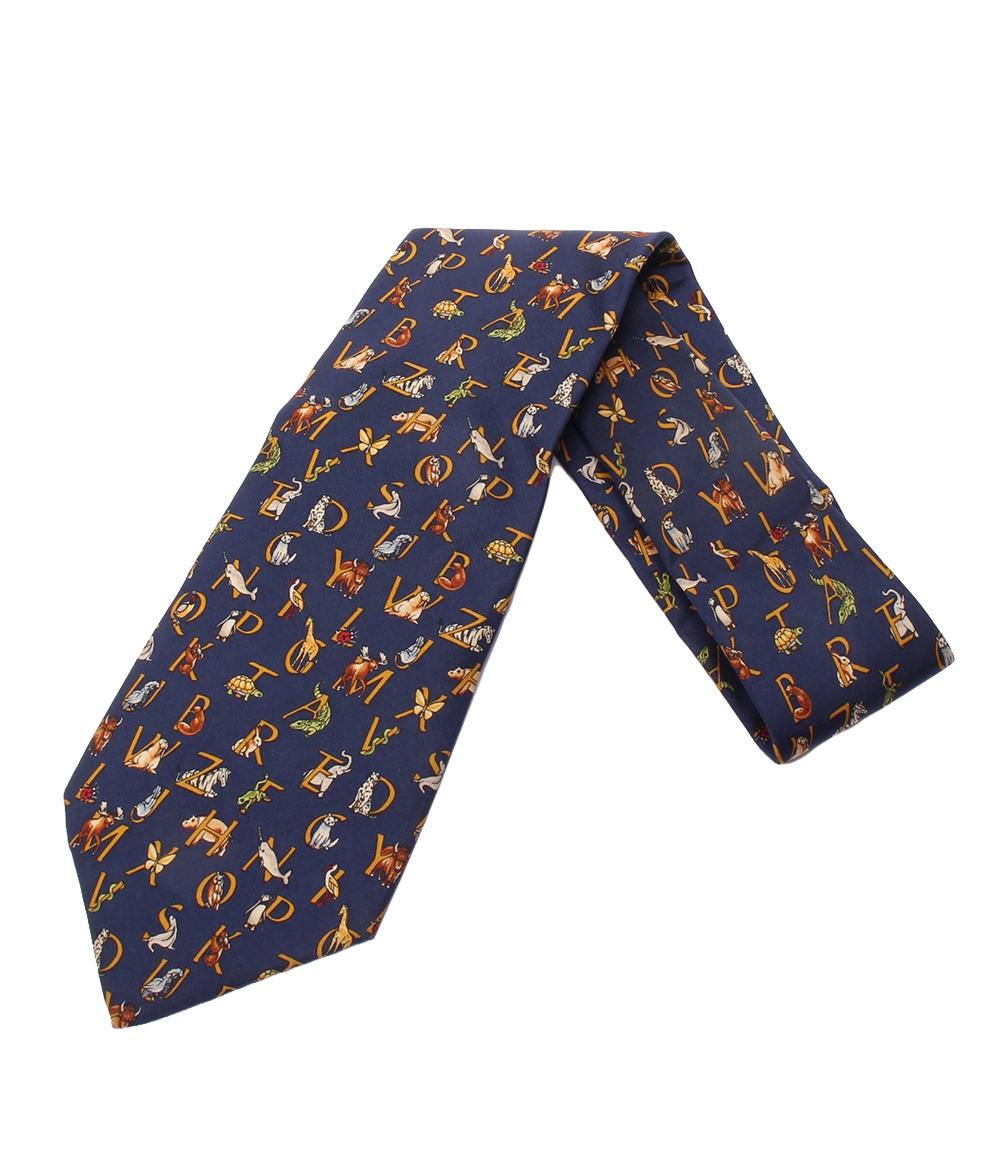 【先着クーポン27日1:59迄】【中古】 サルヴァトーレフェラガモ ネクタイ シルク100% 動物柄 Salvatore Ferragamo