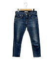 【7%OFFクーポン&500円OFFクーポン18日23:59迄】【中古】 レッドカード クロップドデニムパンツ ウォッシュ加工 レディース SIZE 22 (X...