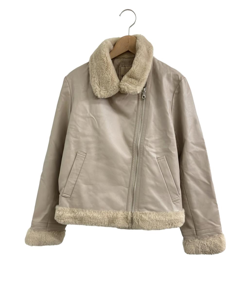 【先着クーポン27日9:59迄】【中古】 アプワイザーリッシェ ダブルライダースファーエコレザージャケット レディース SIZE 1 (S) Apuweiser-riche