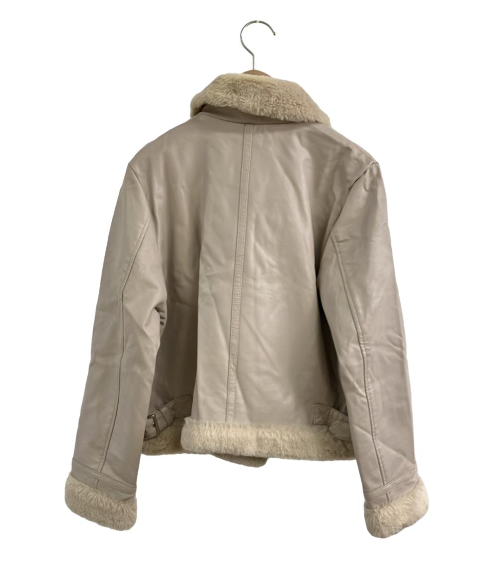 【先着クーポン27日9:59迄】【中古】 アプワイザーリッシェ ダブルライダースファーエコレザージャケット レディース SIZE 1 (S) Apuweiser-riche