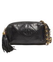 【全品P5倍×先着100名様全品5%OFFクーポン30日0時〜1日23:59迄】【中古】 シャネル チェーンレザーショルダーバッグ ココマーク ゴールド金具 フ...