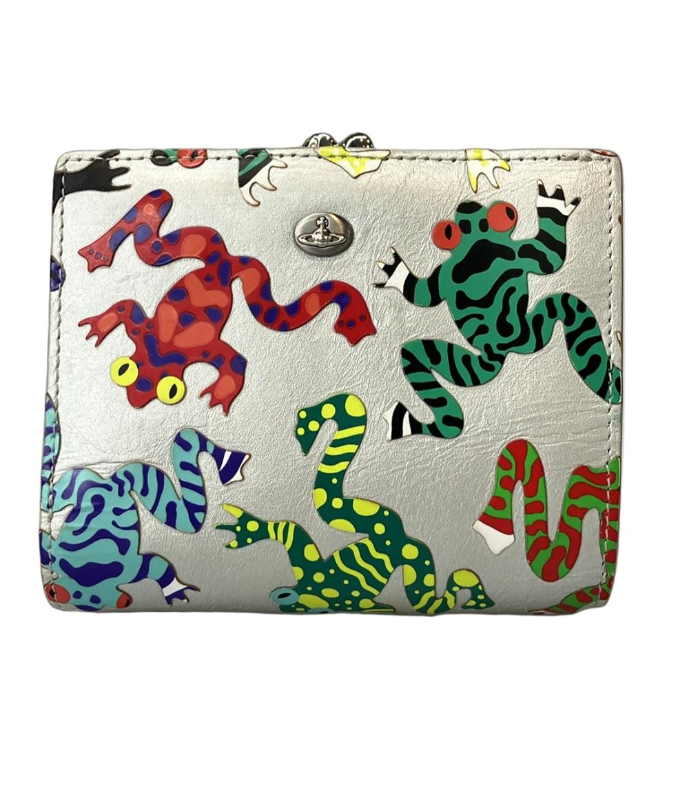 【中古】 ヴィヴィアンウエストウッド 二つ折りがま口財布 カエル柄 レディース Vivienne Westwoodのサムネイル