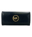 【全品P5倍×先着100名様全品5%OFFクーポン30日0時〜1日23:59迄】【中古】 マイケルコース 二つ折り長財布 レディース Michael Kors