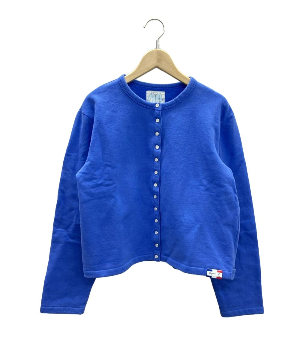 【全品P5倍×先着50名様全品5%OFFクーポン30日0時〜23:59迄】【中古】 アニエスベー クルーネックスウェットショートカーディガン レディース SIZE 2 (M) agnes b.