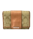【全品P5倍×先着100名様全品5%OFFクーポン30日0時〜1日23:59迄】【中古】 コーチ 二つ折り財布 レディース COACH