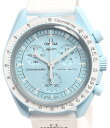 【全品5%OFFクーポン7日23:59迄】【中古】 オメガ 腕時計 パステルブルー Mission to Uranus Bioceramic MoonSwatc...