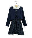 【全品P5倍×先着100名様全品5%OFFクーポン30日0時〜1日23:59迄】【中古】 メゾピアノ セットアップ ジャケットワンピース ドット キッズ SIZ...