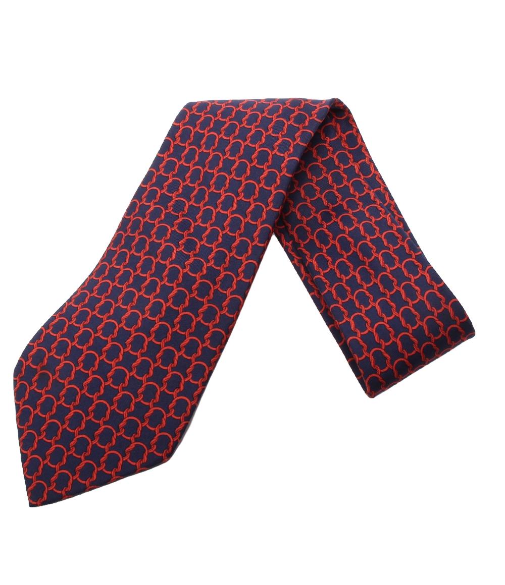 【先着クーポン16日1:59迄】【中古】 エルメス ネクタイ シルク100% メンズ HERMES