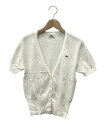 【中古】 訳あり ラコステ 半袖カーディガン レディース SIZE 40 (M) LACOSTE
