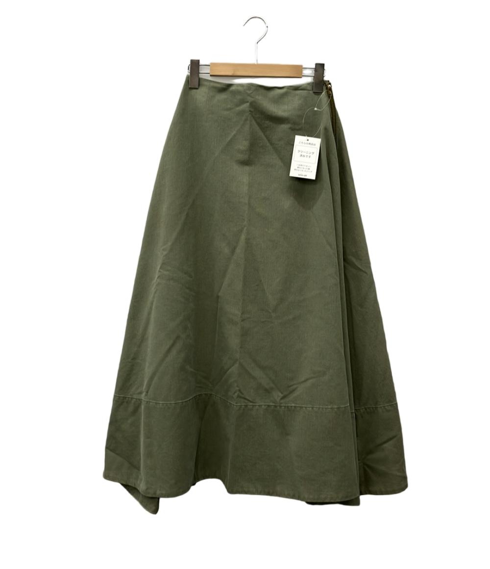 【美品】マディソンブルー　タックボリュームスカート　02 カーキ MADISONBLUE(マディソンブルー)｜TUCK VOLUME SKIRT タックボリューム