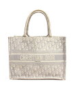 【全品5%OFFクーポン7日23:59迄】【中古】 クリスチャンディオール トートバッグ BOOK TOTE ブックトート ミディアム M1296ZRIW レデ...