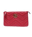 【全品5%OFFクーポン7日23:59迄】【中古】 グッチ クラッチバッグ ポーチ GGマーモント 443447 520981 レディース GUCCI