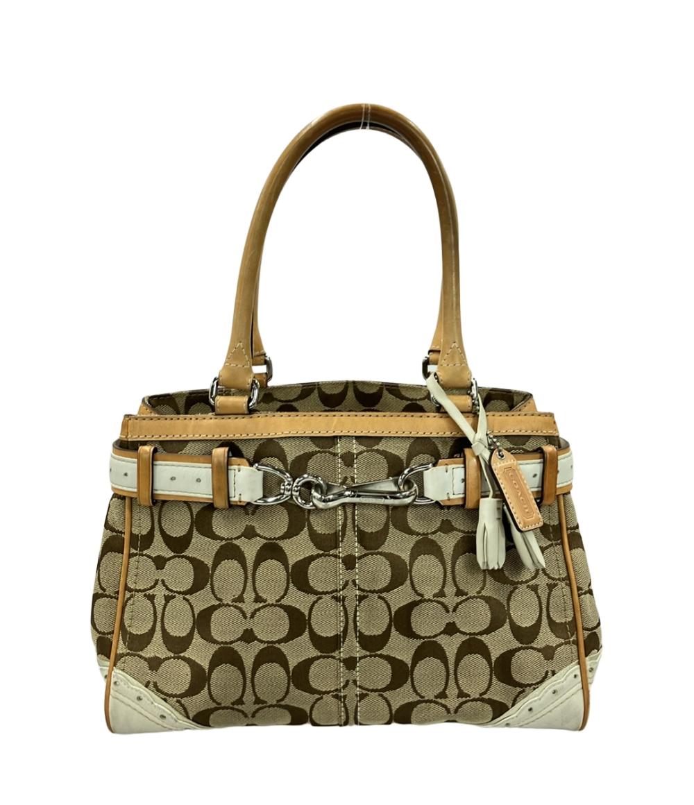 【7%OFFクーポン&500円OFFクーポン18日23:59迄】【中古】 コーチ ハンドバッグ シグネチャー 1447 レディース COACH