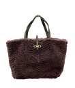 【中古】 サルヴァトーレフェラガモ ムートンミニトートバッグ ガンチーニ レディース Salvatore Ferragamo