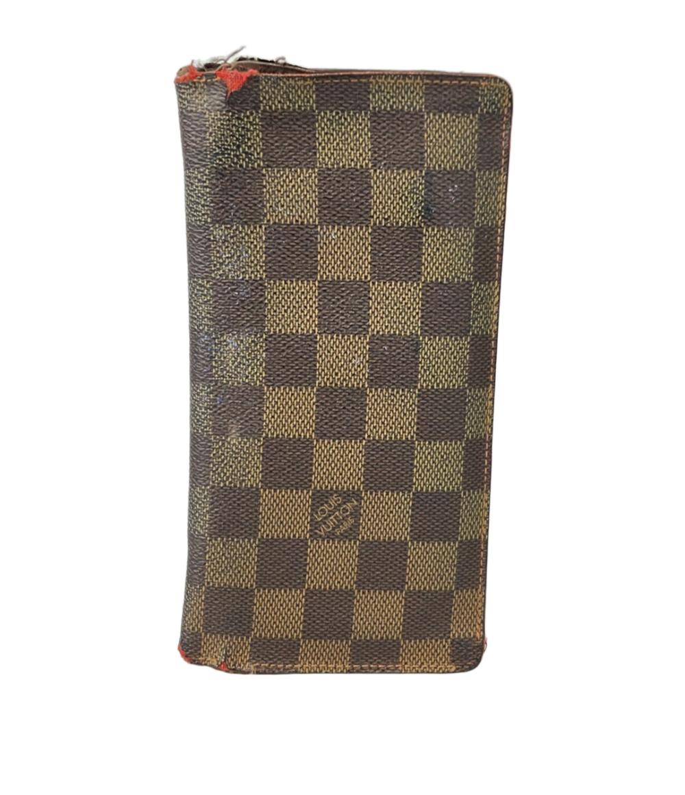 【全品P5倍×先着100名様全品5%OFFクーポン30日0時〜1日23:59迄】【中古】 ルイ・ヴィトン 二つ折り長財布 ポルトフォイユブラザ ダミエ N60017 レディース LOUIS VUITTON