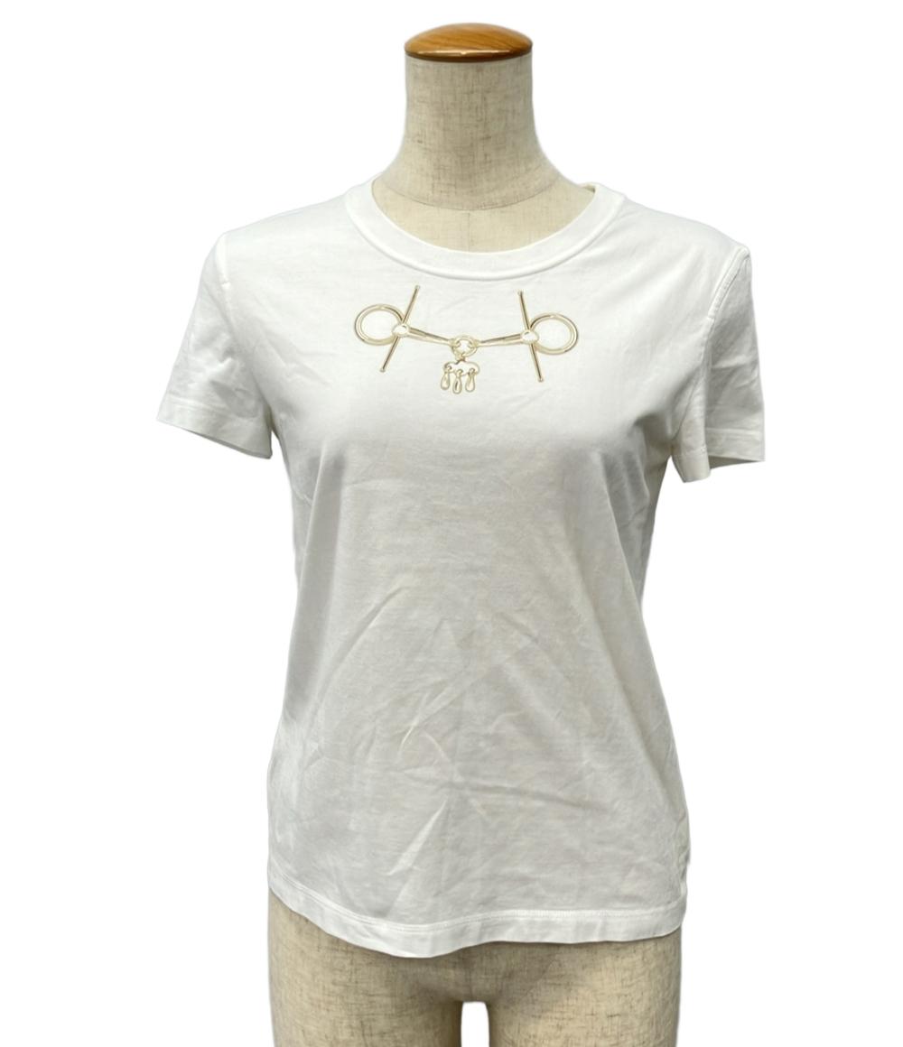 【先着クーポン19日20時〜26日1:59迄】【中古】 エルメス パリ 半袖Tシャツ 4H4643DA レディース SIZE 34 (S) HERM?S PARIS