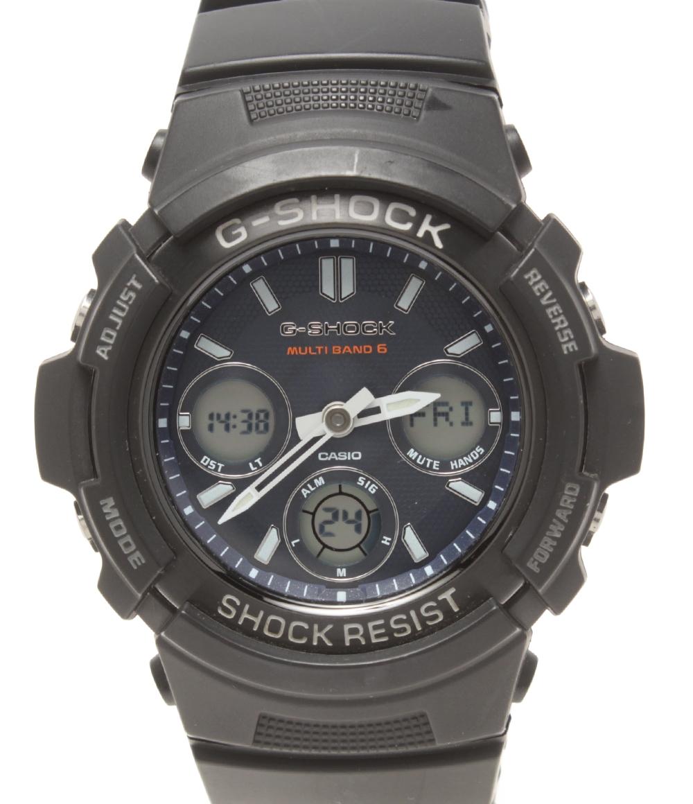 【7%OFFクーポン&500円OFFクーポン15日0時〜18日23:59迄】【中古】 美品 カシオ 腕時計 G-SHOCK ソーラー AWG-M100SB メンズ CASIO