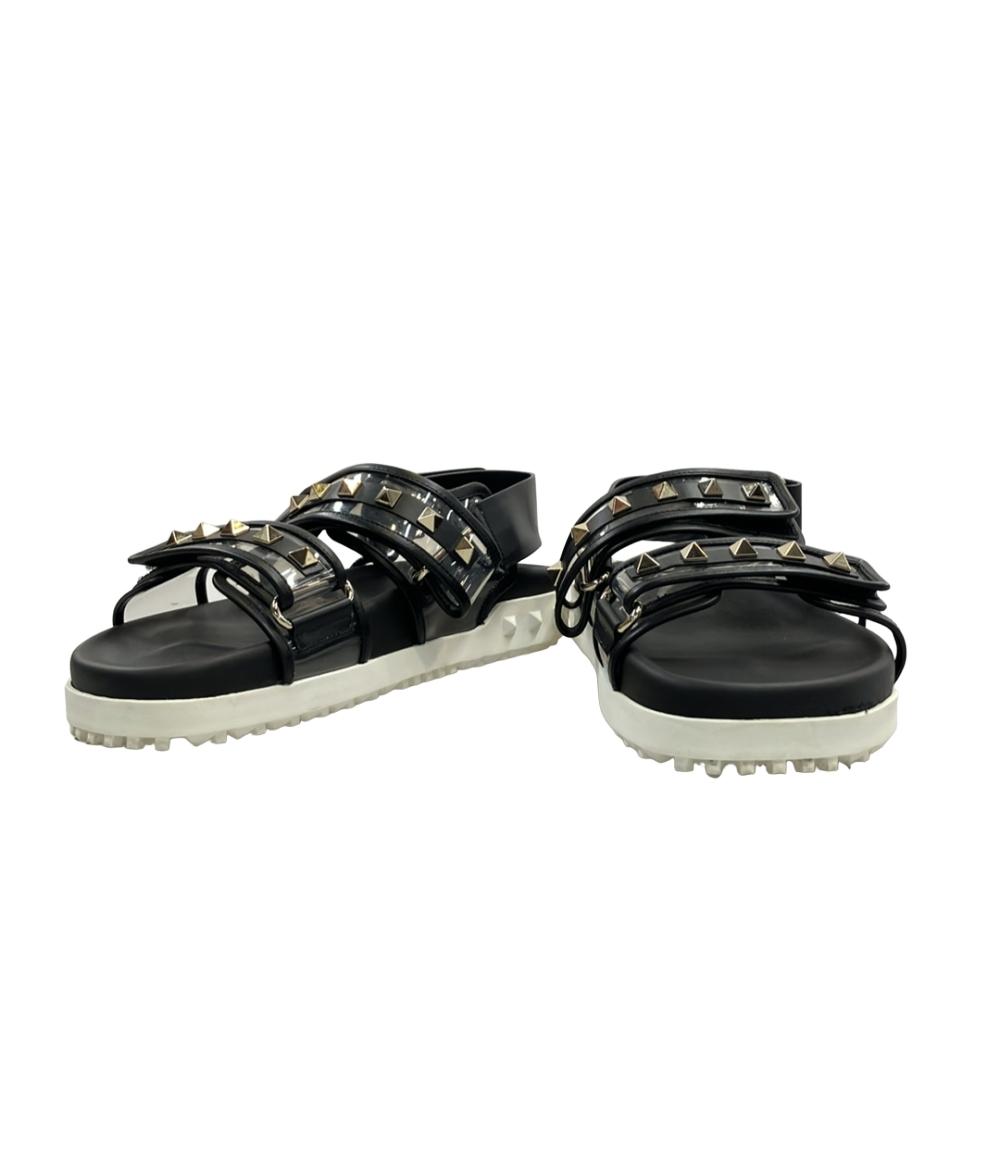 【ヴァレンティノ】レザーサンダル ラバーソール ブラック 楽天市場】VALENTINO(カラーブラック)(サンダル|レディース