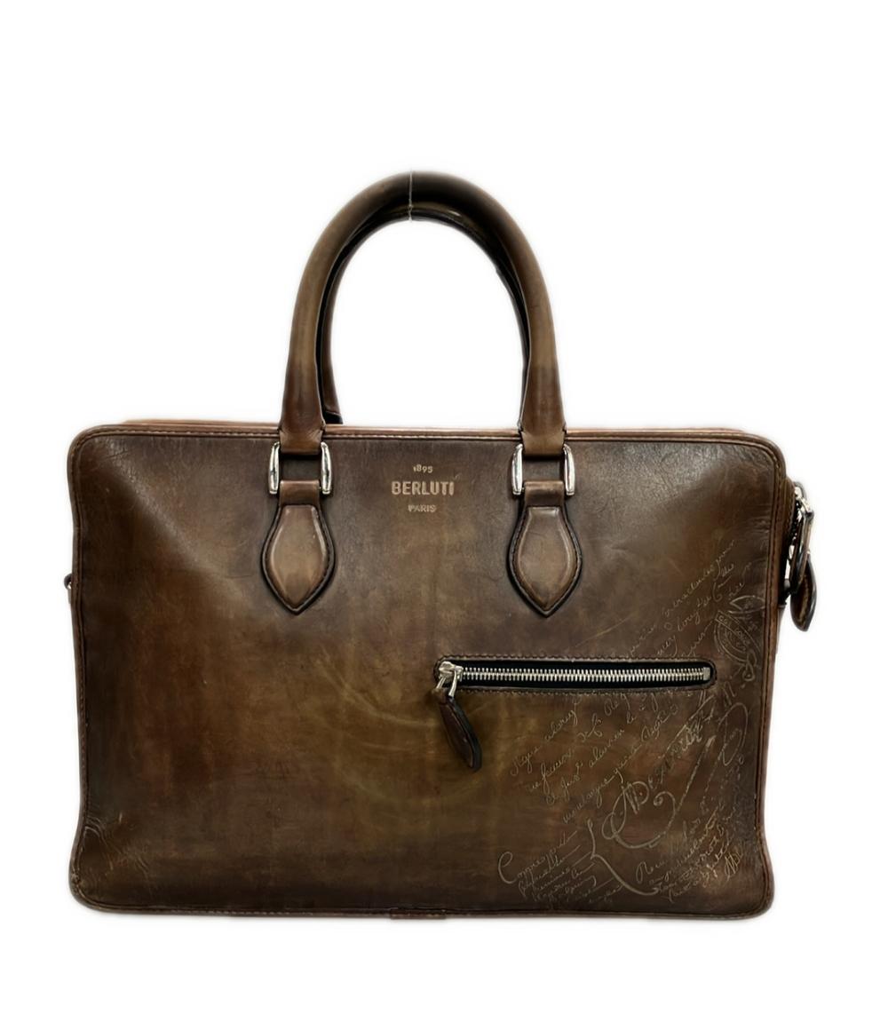 BERLUTI ビジネスバッグ ブラウン レザー 楽天市場】Berluti(カラーブラウン)(ビジネスバッグ