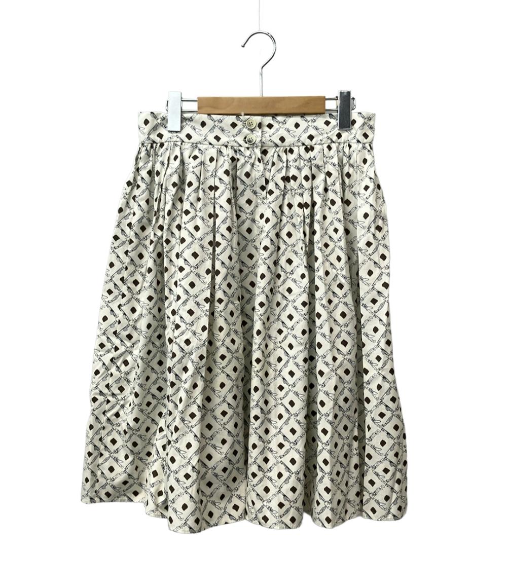 【中古】 美品 ドルチェアンドガッバーナ フレアスカート 飛行機柄 レディース SIZE 44 (L) DOLCE&GABBANA