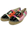 【先着クーポン11日1:59迄】【中古】 シャネル エスパドリーユ スリッポン フラットシューズ レディース SIZE 37 (L) CHANEL