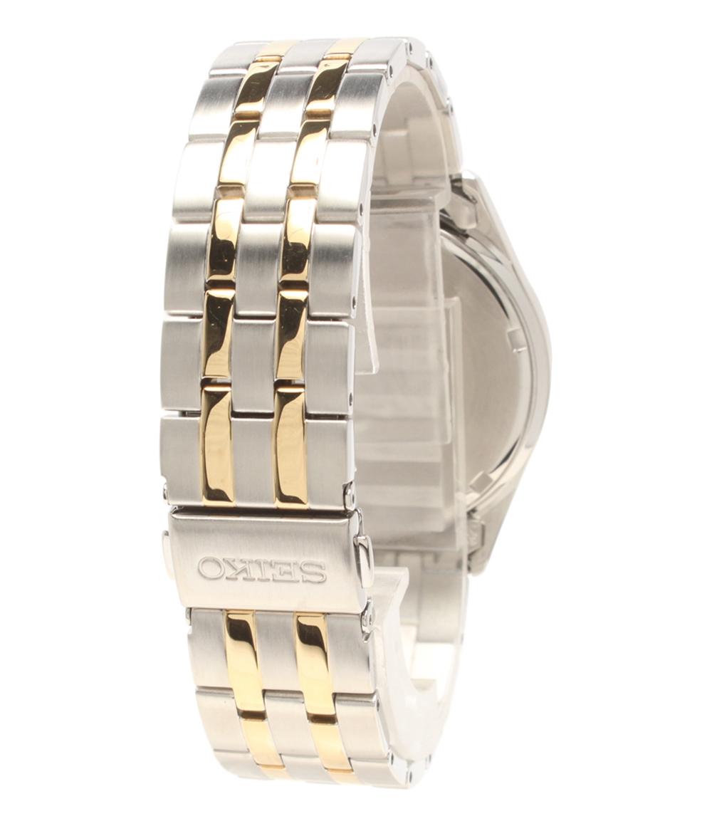 【先着クーポン27日9:59迄】【中古】 美品 セイコー 腕時計 ソーラー ホワイト V158-0BA0 メンズ SEIKO