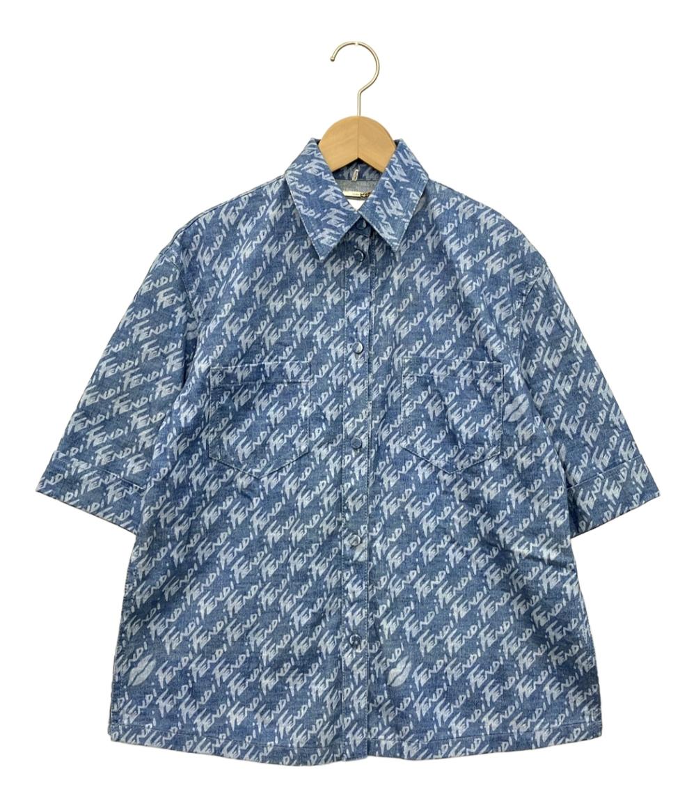 【先着クーポン23日1:59迄】【中古】 フェンディ 半袖シャツ デニム レディース SIZE 36 (XS) FENDI