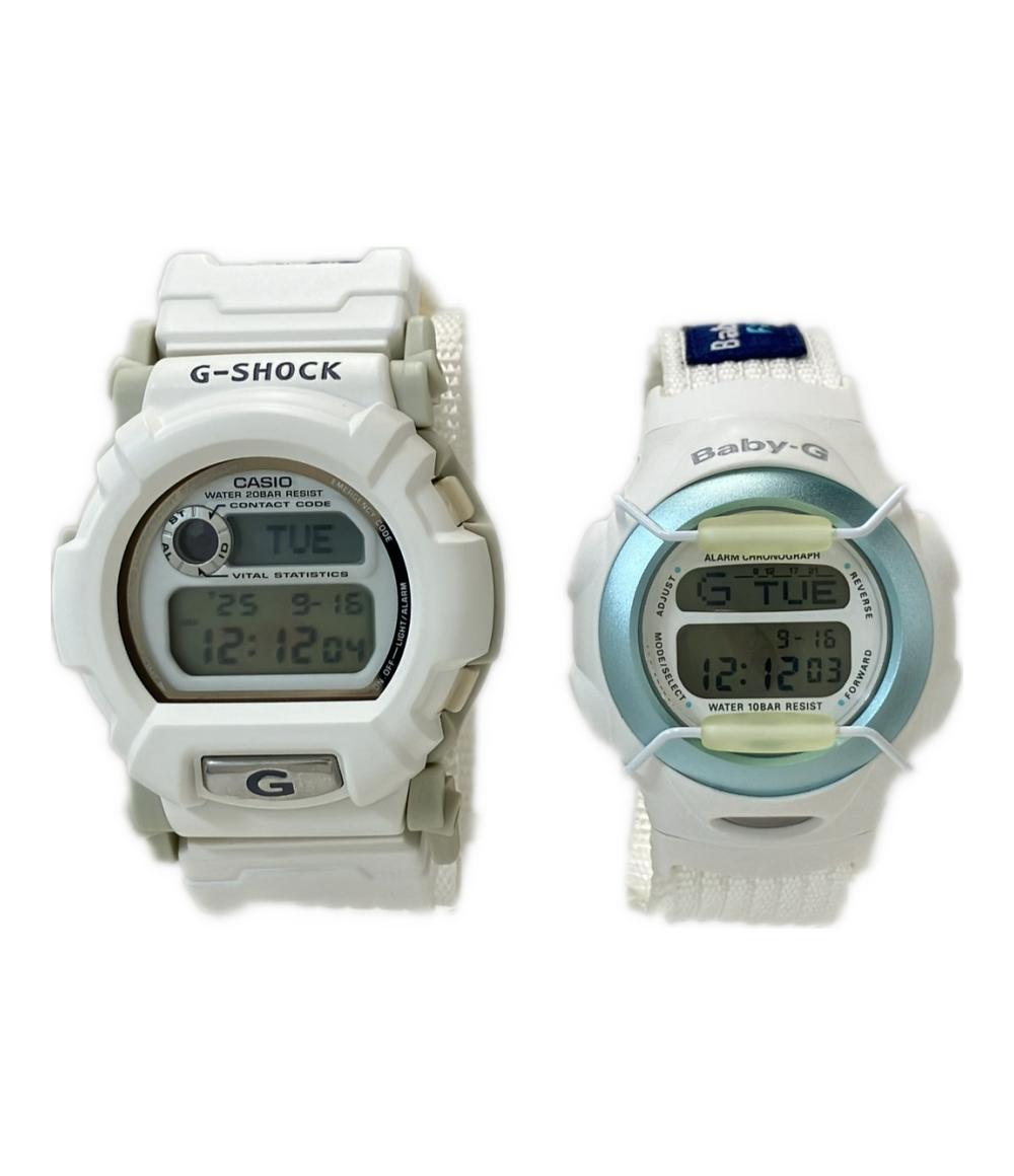【先着クーポン27日1:59迄】【中古】 カシオ ペアウォッチ 腕時計 G-SHOCK BABY-G ラバーズコレクション クオーツ DW-0097 BG-09...