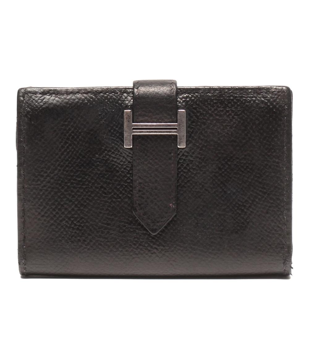 【先着クーポン27日1:59迄】【中古】 エルメス カードケース □M刻印 シルバー金具 ベアン レディース HERMES