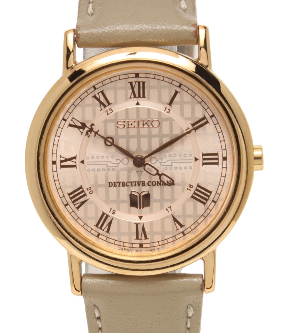 【全品5%OFFクーポン30日23:59迄】【中古】 セイコー 腕時計 沖矢昴 名探偵コナン クオーツ 7N01-HCV0 ..