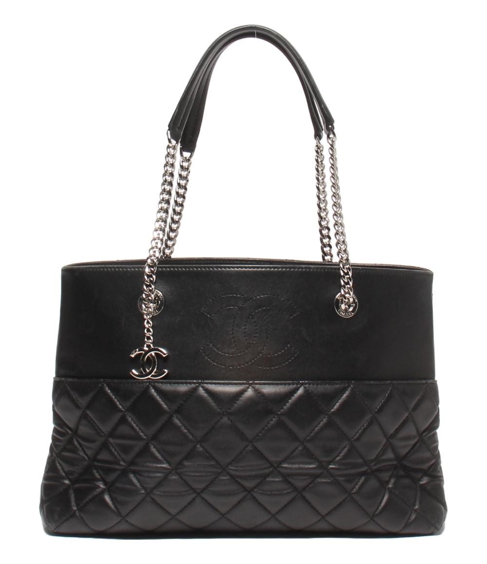 【中古】 シャネル チェーントートバッグ ラムスキン シルバー金具 マトラッセ レディース CHANEL