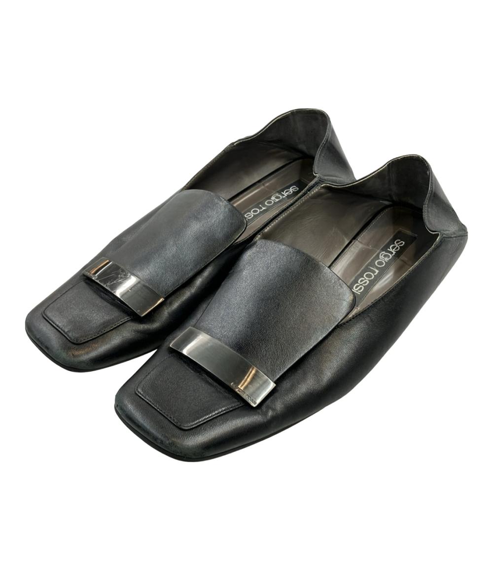 【7%OFFクーポン&500円OFFクーポン18日23:59迄】【中古】 セルジオロッシ フラットシューズ レザースリッパ メンズ SIZE 9 (L) Sergio Rossi