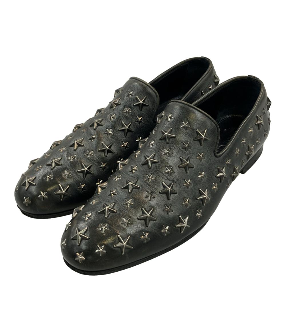 【7%OFFクーポン&500円OFFクーポン15日0時〜18日23:59迄】【中古】 ジミーチュウ スタッズローファー メンズ SIZE 40 1/2 (L) Jimmy Choo