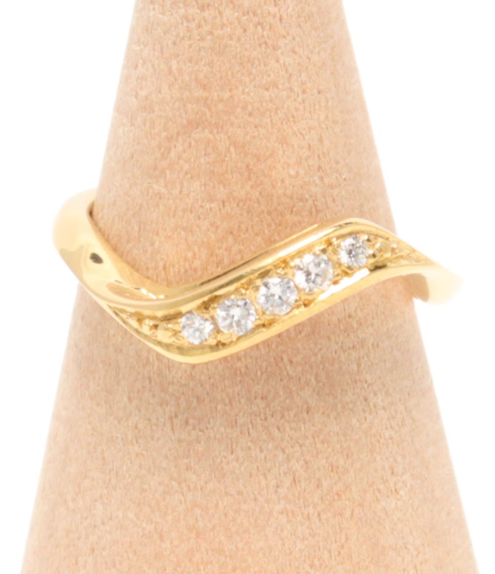 【全品5%OFFクーポン27日0時〜31日23:59迄】【中古】 美品 ミキモト リング 指輪 K18 ダイヤ 0.10ct レディース SIZE 8号 MIKIMOTO